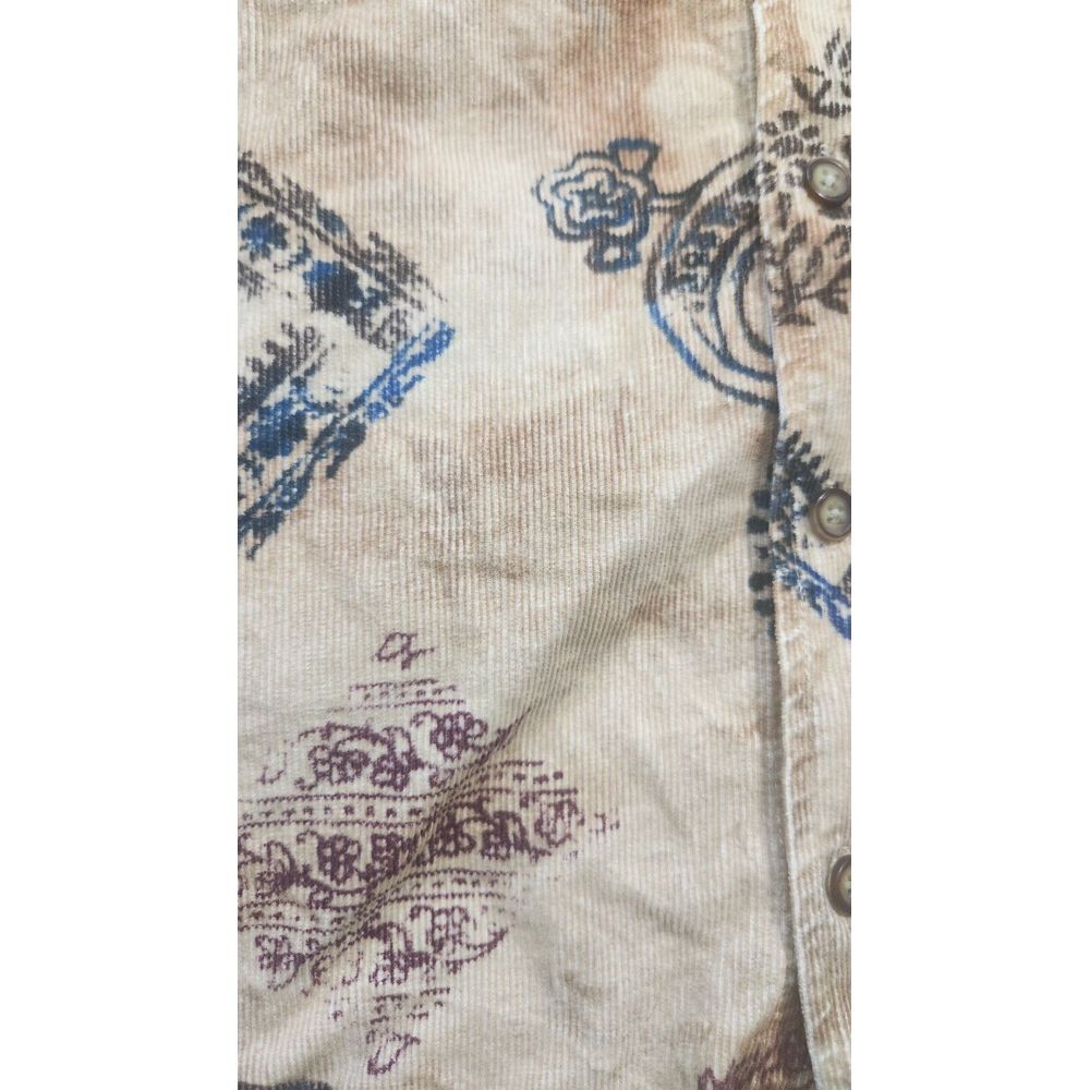 The Territory Ahead Multi/Paisley Corduroy Button Front Shirt Men's Large - Picture 12 of 14
